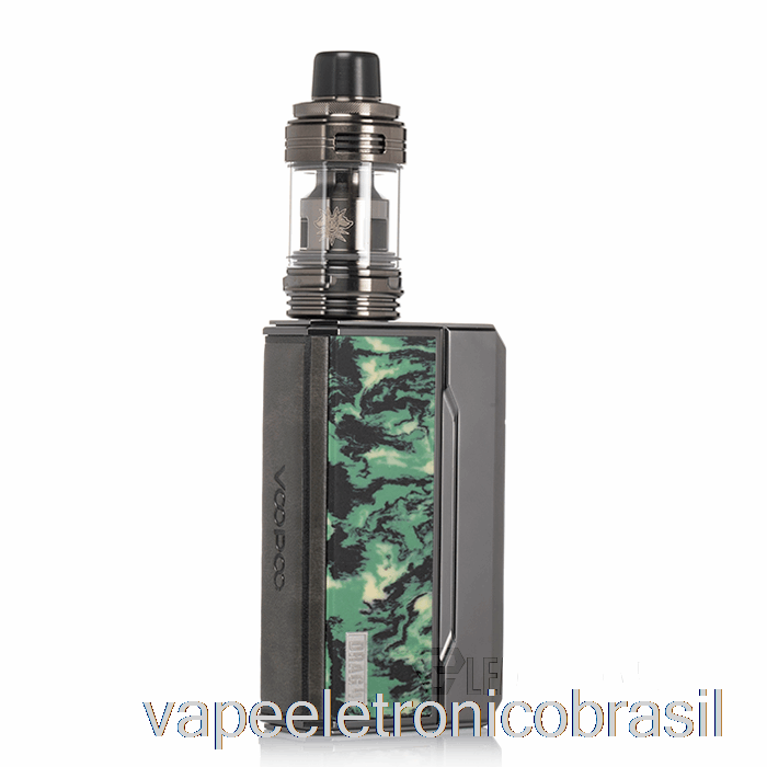 Vape Recarregável Voopoo Drag 4 177w Starter Kit Gun Metal + Floresta Verde